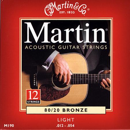 Struny git. akustycznej 12-strunowej Martin M190 .012-.054
