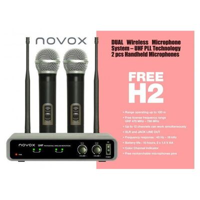 Mikrofon bezprzewodowy 2xFREE H2 Novox